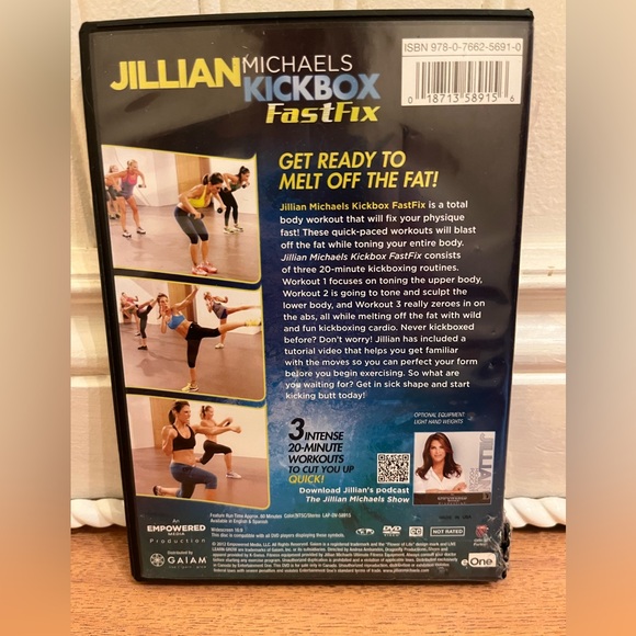 Jillian Michaels workout DVD. “Kickbox FastFix” - Picture 2 of 2